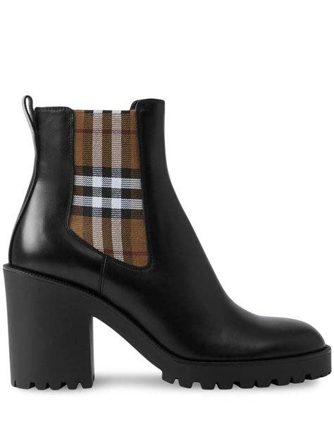 chelsea burberry boots|burberry check panel ankle boots.